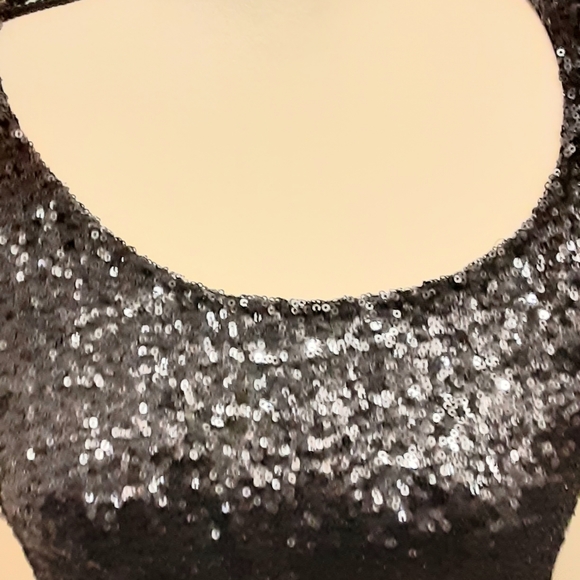 La Cité Women's Sequin Dress, Royal Blue Color, Long Sleeve. - Picture 5 of 6